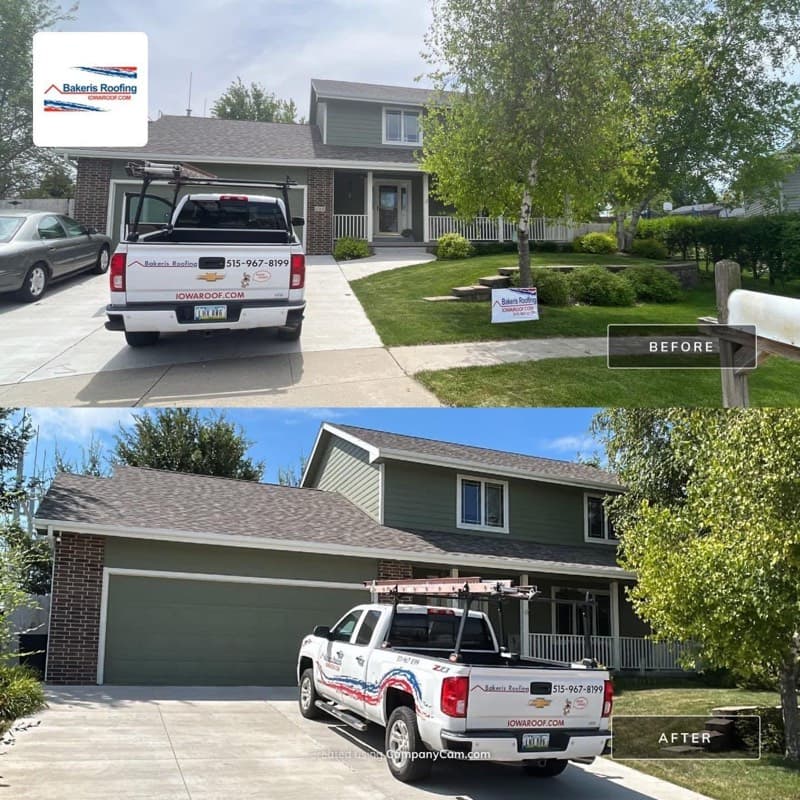 Before and after roofing project 8
