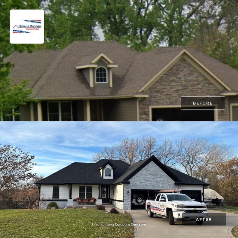 Before and after roofing project 4