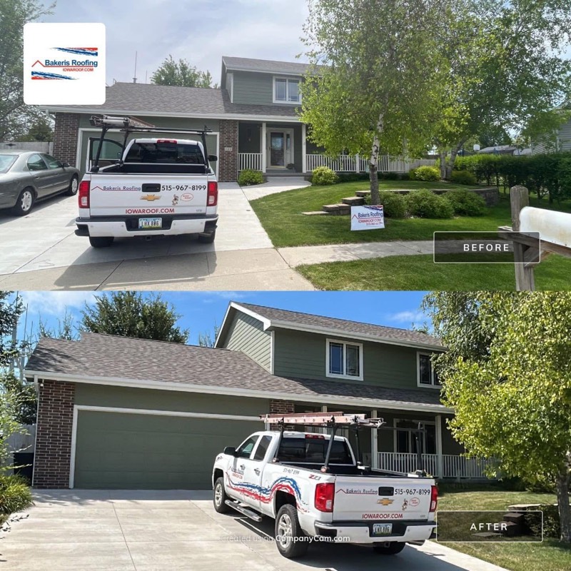 Before and after roofing project 8