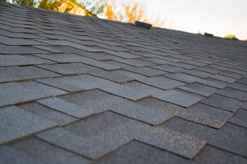 Roof repair in progress on residential home